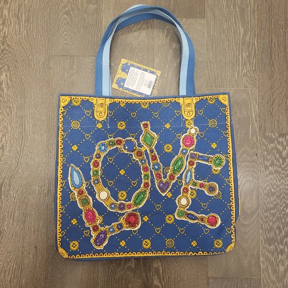 Brighton Colorful Glittering Heart Tote Bag New with Tags - Picture 3 of 16